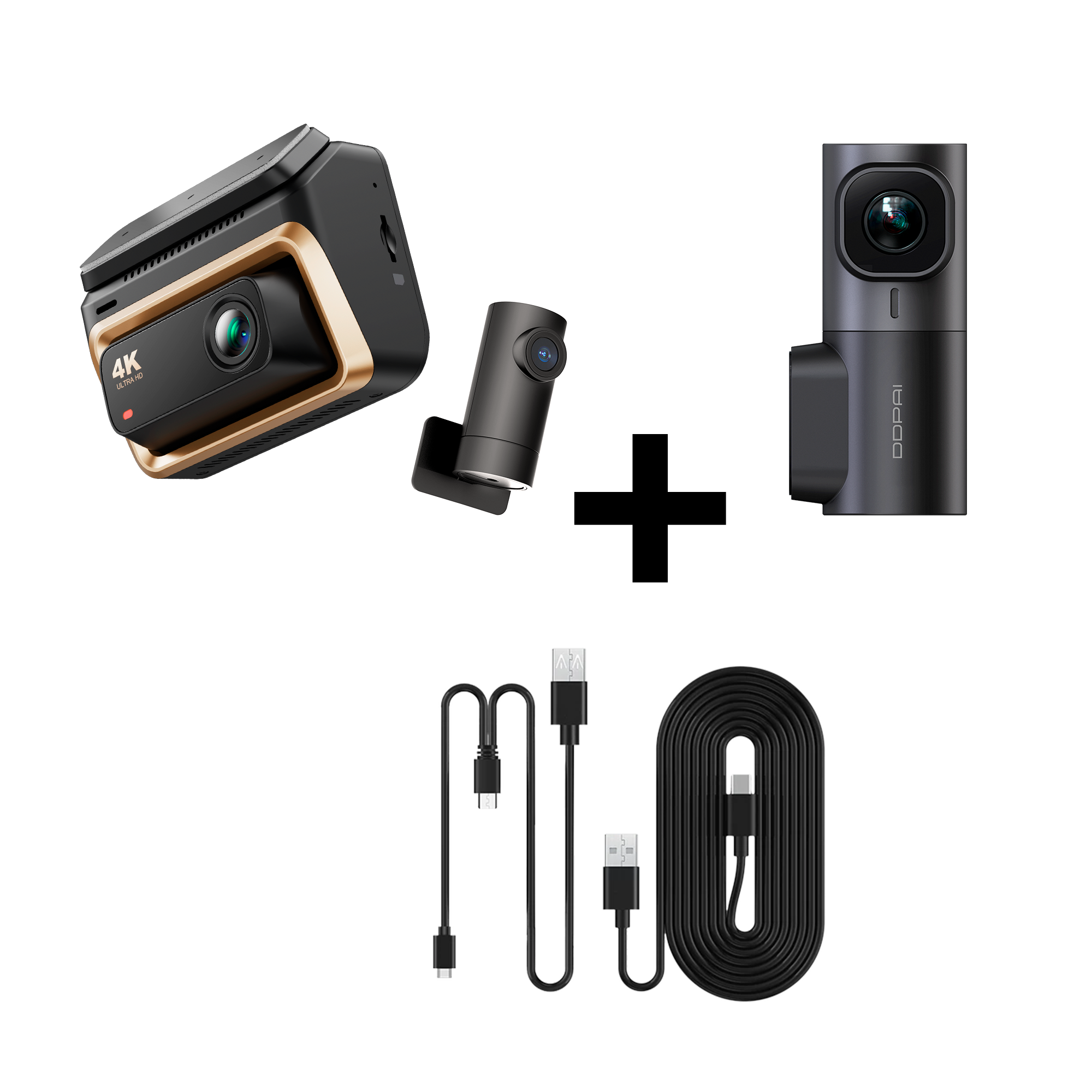 DDPAI Z60 Dual Pro + Mini 2X + Bağlantı Kablosu DDPAI Z60 Dual Pro + Mini 2X + Bağlantı Kablosu